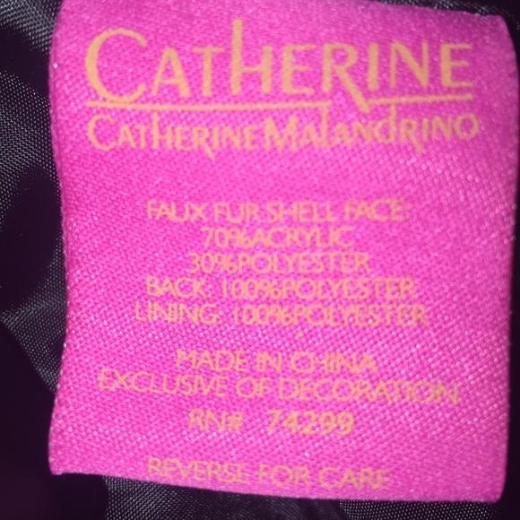 Catherine Malandrino Faux Fur Vest Animal Print With Pockets Girls Size 14/16 - Picture 7 of 7